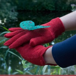 Gants PISAC en baby alpaga ROUGE