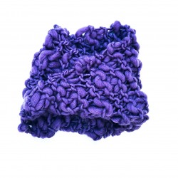 Snood croisé OSORNO en laine vierge de Patagonie VIOLET