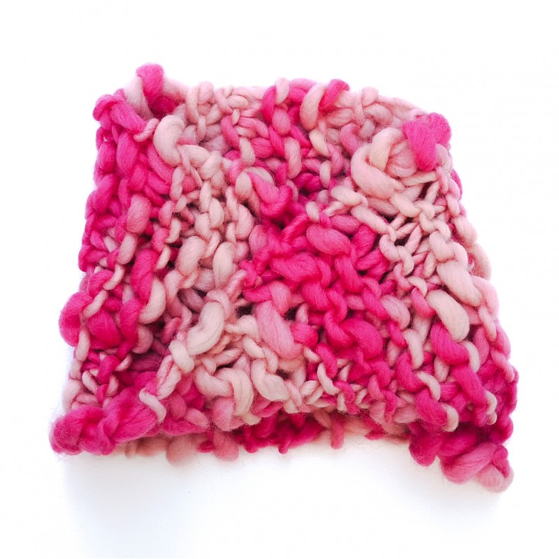 Snood croisé OSORNO en laine vierge de Patagonie Bicolore Rose Snood croisé OSORNO en laine vierge de Patagonie Bicolore Rose