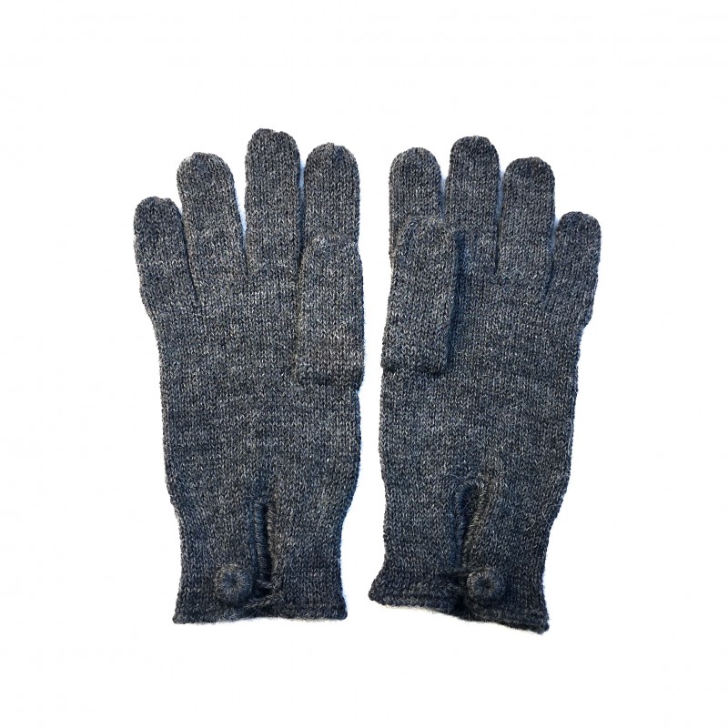 Gants PISAC en baby alpaga GRIS ANTHRACITE