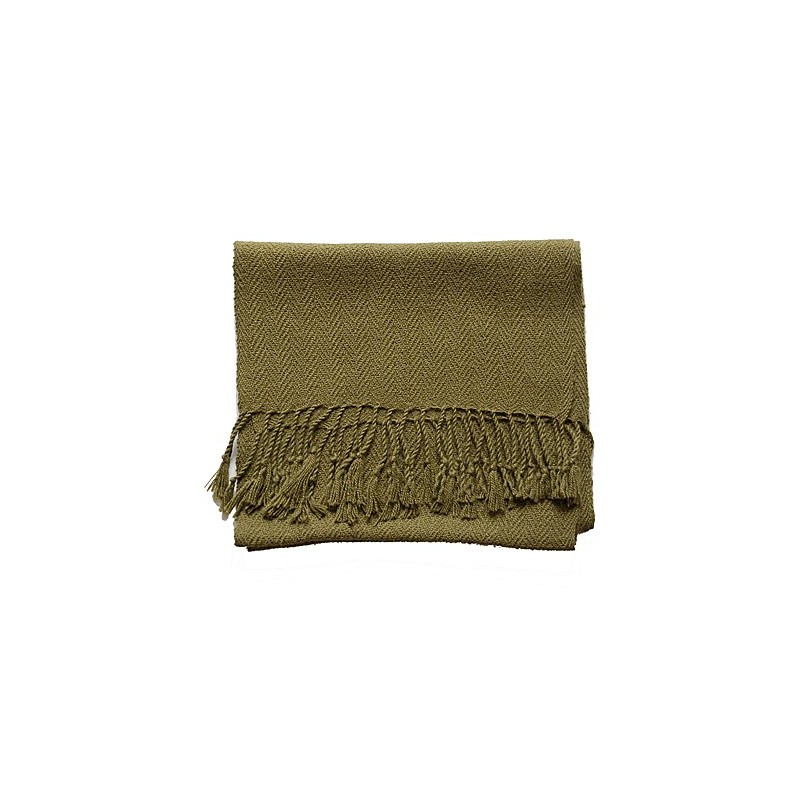 Echarpe artisanale simple fil 100% alpaga KAKI Echarpe artisanale simple fil 100% alpaga KAKI