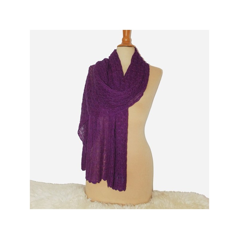 Echarpe NAZCA baby alpaga ultra soyeux VIOLET Echarpe NAZCA baby alpaga ultra soyeux VIOLET